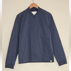 Ministry of Supply Jacket Blue Stretch Bomber Kinetic Wrinkle Resistant Size S